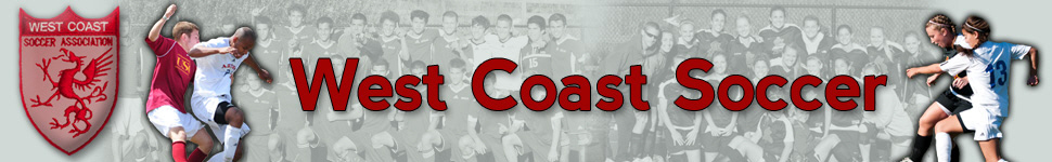 West Coast Soccer Association banner